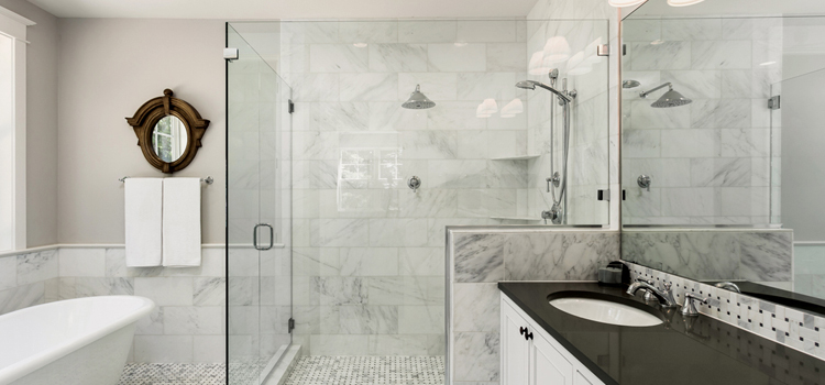 bathroom shower door installation in Napa