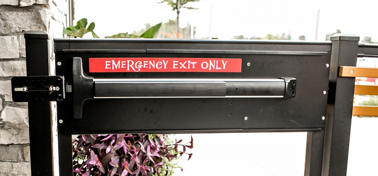 emergency push bar installation in Napa